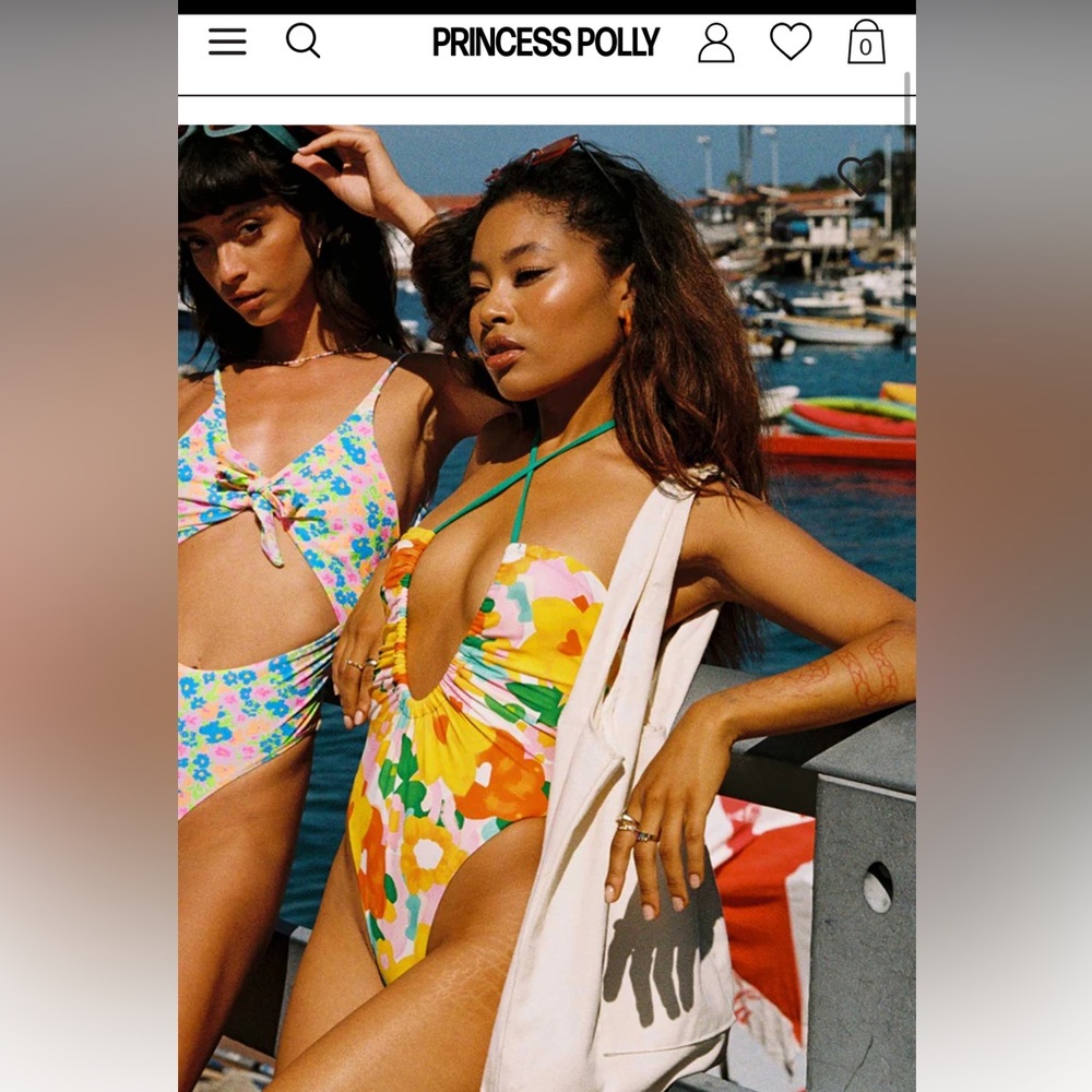 PRINCESS POLLY FERN ONE PIECE YELLOW FLORAL